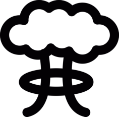 Nuclear Bomb Stencil Svg Vector, Free Vectors File